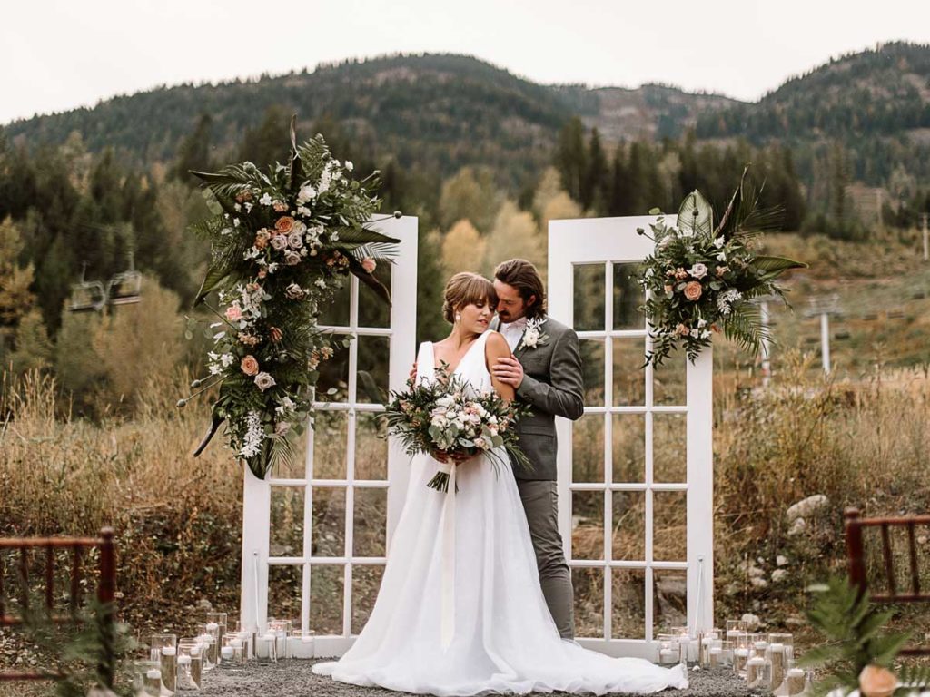 Wedding Ceremony On The Mountainside.