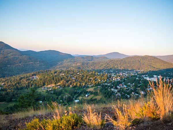 Aerial View Of Rossland.