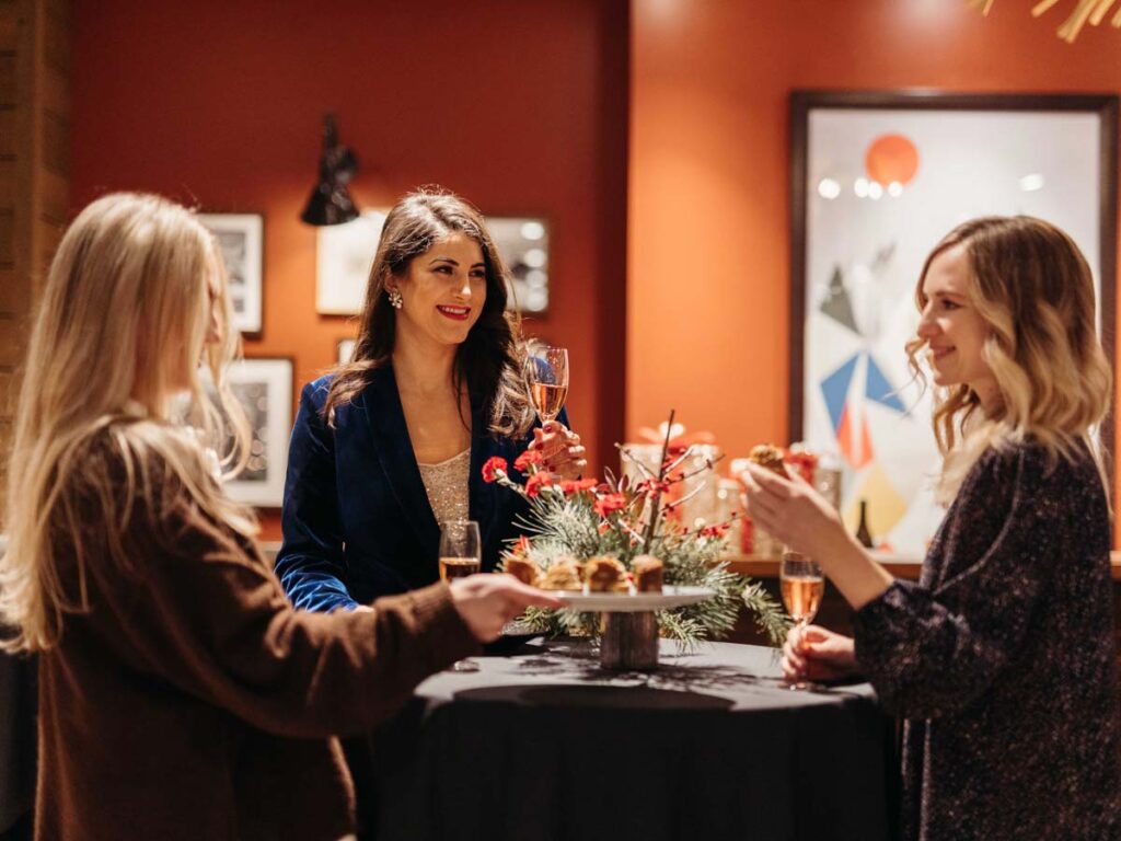 Friends At A Function.